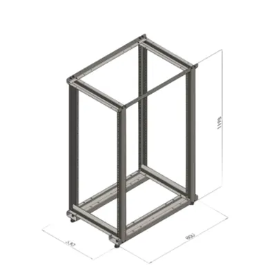 Стойка монтажная SNR-STK-S-7524, 24U, 1200×530×800 мм, напольная