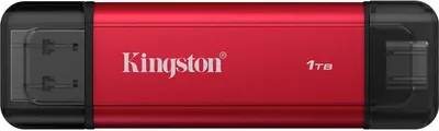 SPSD/1TB - Внешний SSD диск, Kingston, Dual Portable, SPSD/1TB, 1TB, USB-C/USB-A, Красный