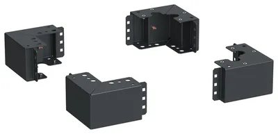 Уголок цоколя ITK LINEA S LS-BC05-B0-01, h=100 мм, сталь, чёрный, 4 шт/компл
