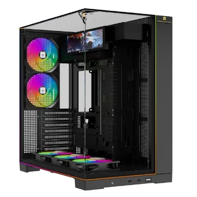 Корпус Thermalright TRA70VF5CB, TR-A70 Vision, ATX, 5×120мм ARGB, LCD