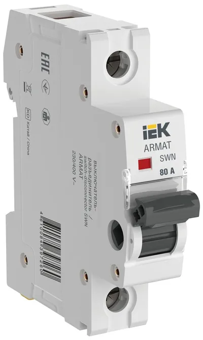 Выключатель-разъединитель IEK AR-SWN-1-080, 1P, 63 А, 220 В, DIN-рейка