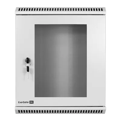 Шкаф телекоммуникационный ExeGate EC-WM-9U.310.G.GREY, 10", 9U, настенный