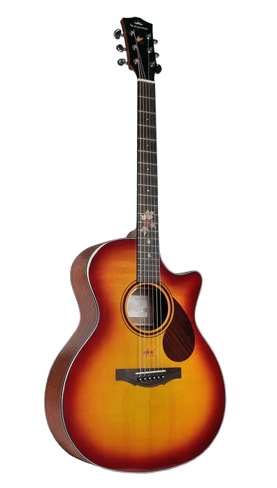 Акустическая гитара Kepma F0PRO-BS, 6 струн, аудиториум, ель Ситка (массив), Cherry Burst