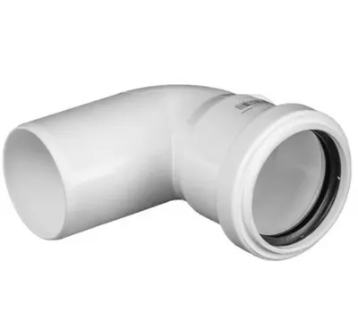 Отвод PRO AQUA STPL1005867, 50 мм, 67°, раструбный, полипропилен, белый