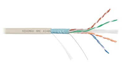 Кабель NIKOMAX NMC 4240L-IY, F/UTP Cat5e, внутренний, LSZH, серый