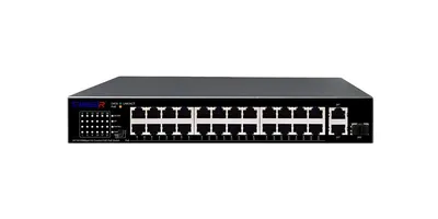 Коммутатор Trassir TR-NS1126-225-24PoE, 24×PoE, 2×GbE, неуправляемый