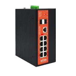 Коммутатор WI-TEK WI-PMS310GF-Alien-I v2, промышленный управляемый L2 PoE, 8GE+2SFP+1Console