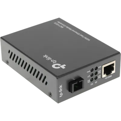 Медиаконвертер TP-LINK MC112CS, 1×RJ45 10/100, 1×SC 100 Мбит/с, одномодовый, 20 км