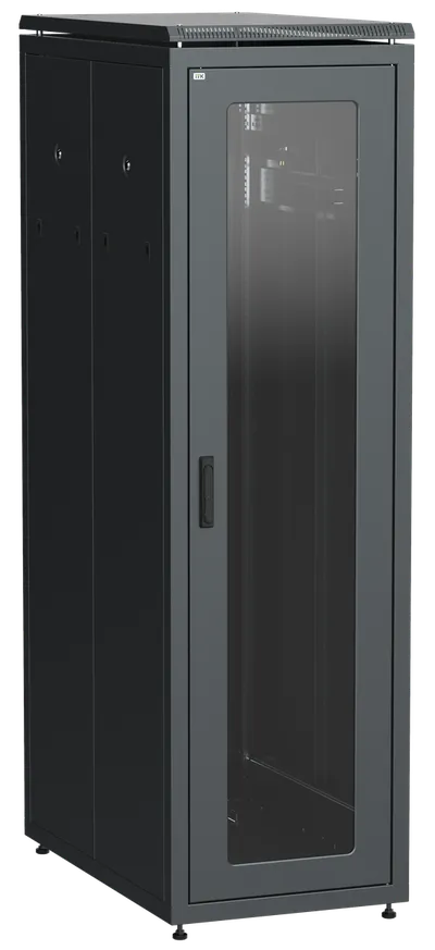 Шкаф ITK LN05-47U81-GP, 19", 47U, 800×1000мм, стекло/перфорация