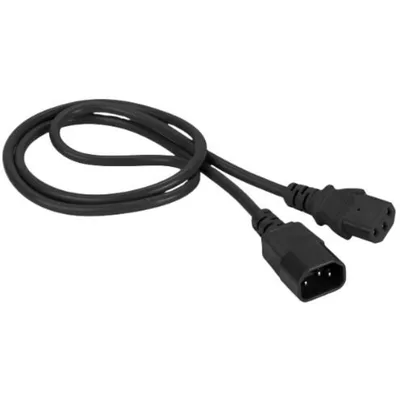 Шнур питания LANMASTER LAN-PP13/14-5.0-BK, C13–C14, 3×0.75 мм², 5 м, 10 А