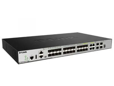 Коммутатор D-Link DGS-3630-28SC/A2ASI, L3, 20×1GbE SFP, 4×10G SFP+, 4×Combo, стекируемый