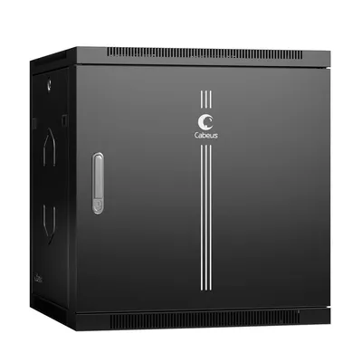 Шкаф настенный Cabeus SH-05F-12U60/45m-R-BK, 12U, 600×450мм, металл