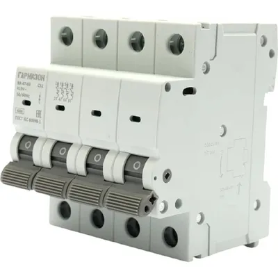 Автоматический выключатель Гарнизон CB-4763-4-32-4.5-C, 4P, 32 А, 4.5 кА, C