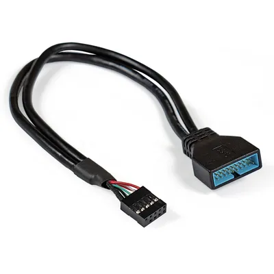 Кабель-переходник ExeGate EX-CC-U3U2-0.3, USB 2.0 9-pin (F) — USB 3.0 19-pin (M), 0,3 м