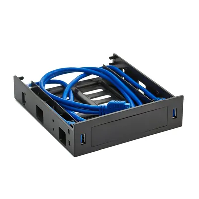 Салазки ExeGate HD-2U3, для HDD 2.5/3.5" в отсек 5.25", 2×USB 3.0