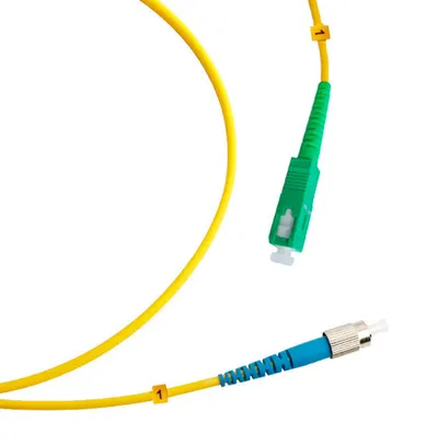 Патч-корд оптический Cabeus FOP(s)-9-SC/APC-FC/UPC-1m, SC/APC-FC/UPC, 9/125, Simplex, 1 м