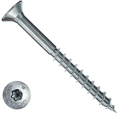 Fischer FPF CTP 5.0x70 Torx неполная резьба белый цинк (упак.100шт) (670380)