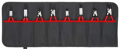 Набор клещей Knipex KN-001958V01 для стопорных колец, 8 предметов, чехол-скрутка