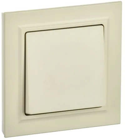 Выключатель IEK BR-V10-0-10-K10-F, 1-клавишный, 10 А, 230 В, скрытый, бежевый