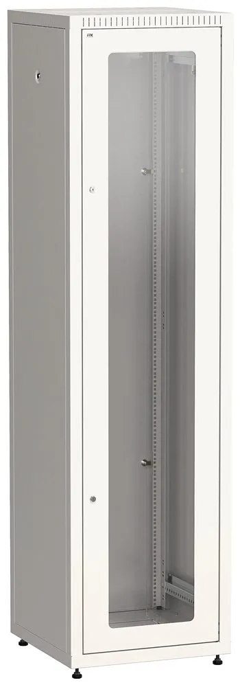Шкаф сетевой ITK LE35-47U66-GM, 47U, 600×600мм, стеклянная/металлическая дверь, серый