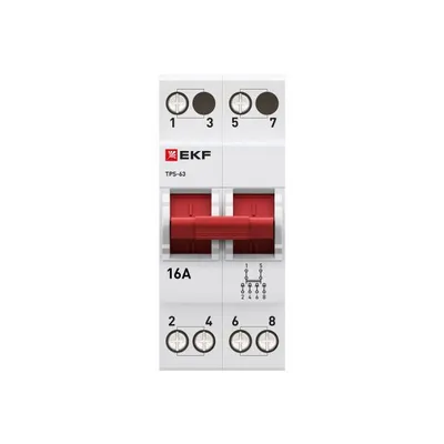 Переключатель EKF TPS216, 2P, 16А, DIN-рейка