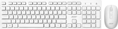 Комплект Acer OCC503 (ZL.ACC11.00L), клавиатура + мышь, беспроводной USB, белый