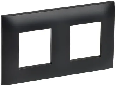 Рамка для выключателей IEK SK-M22-K02, SKANDY, 2-местная, черная, IP20