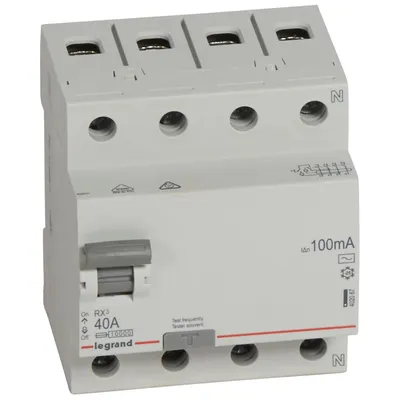 УЗО IEK RX3 402067, 4П, 40 А, 100 мА, тип AC, 4 модуля