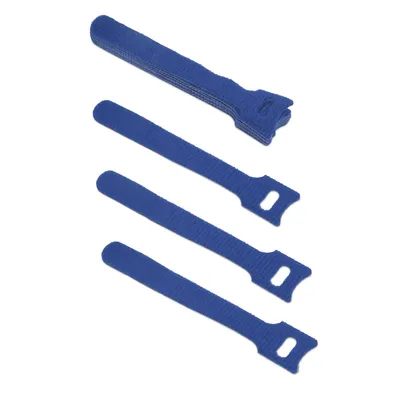 Хомут-липучка Cabeus CLAMP-125-BL, 125×14 мм, нейлон, синий, 10 шт.