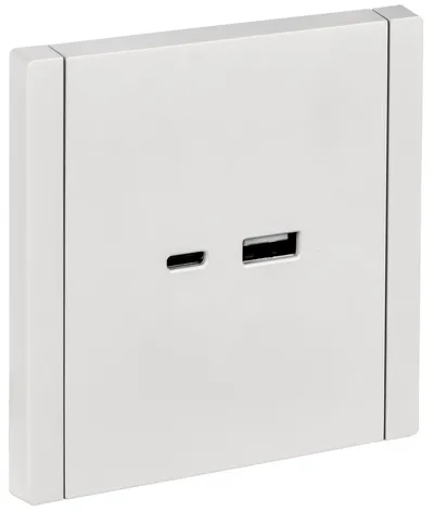 Розетка IEK FP-U22-018-K01, USB A+C, 18Вт, скрытого монтажа, белая