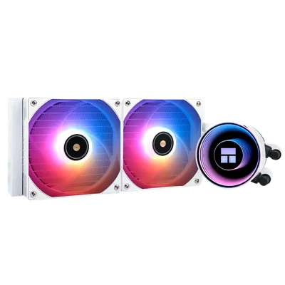 Водяное охлаждение для процессора/ Water Cooling System Thermalright Frozen Notte 240 White Argb V2 (240mm, White, ARGB/ Fans: 2x120mm, 72.37CFM, 27.7dBA, 2000RPM/ Pump height 54mm, 28dBA, 5300RPM, Rad thickness 27mm/ S: 1200, 1700, 1851, 2011, 2066, 115X, AM2, AM2+, AM3, AM3+, AM4, AM5, FM1, FM2, FM2+)