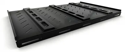Полка стационарная усиленная Hyperline TSH3H-850-RAL9004 глубина 850 мм, с боковым креплением, нагрузка до 100 кг, для шкафов серии TTB, TTBR, 485х850мм (ШхГ), цвет черный (RAL 9004)