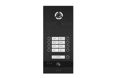 Вызывная панель BAS-IP BI-04FBI BLACK, на 4 абонента, IP-камера 2Мп, считыватель