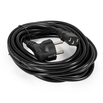 Кабель питания ExeGate EX297800RUS Special PC-5S, Schuko угловая — C13, 3×1,0 мм², 10 А, 5 м