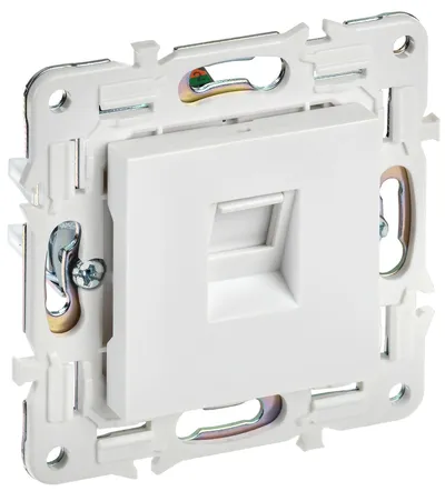 Розетка компьютерная IEK SKANDY SK-K10-1-K01, RJ45 Cat.5e, IP20
