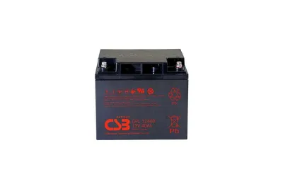 Аккумулятор CSB GPL12400, 12 В, 40 А·ч, AGM, клеммы T7 (болт М6)