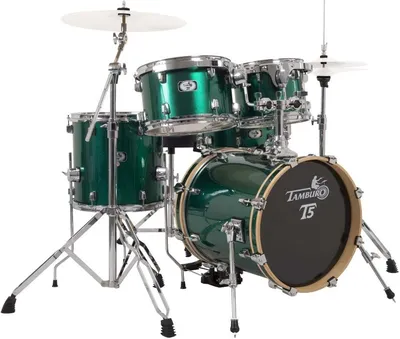 Ударная установка TAMBURO TB T5NCR22GRSK, 5 барабанов, бочка 22", Green Sparkle