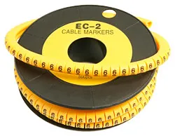 Маркер для кабеля Cabeus EC-2-6, цифра 6, d7,4 мм, 500 шт/уп