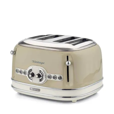 Тостер Ariete 00C015603AR0 Vintage, 4 слайса, бежевый