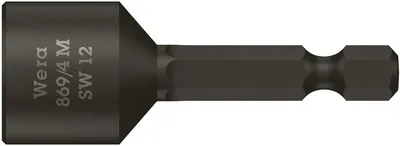 Головка торцевая WERA WE-060427, 869/4 M, Hex 12, 1/4", 50 мм, с магнитом