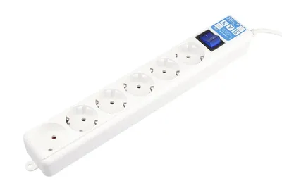 Сетевой фильтр КУБ SPL(5+1)-16B-P-3M, 6 розеток, 16 А, кабель 3 м