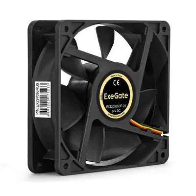 Вентилятор ExeGate EX12038S3P-24, 120×120×38 мм, 24 В, 3000 об/мин, 3-pin