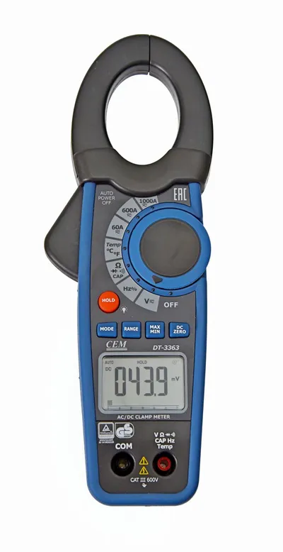 Клещи токовые CEM DT-3363, 1000 А AC/DC, 750 В, 30 мм