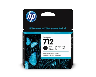 Картридж HP 712 3ED71A, черный, 80 мл, пигментные чернила, XL