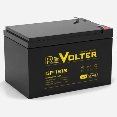 Аккумулятор Энергон REVOLTER GP 1212, 12 В, 14 А·ч, AGM, клеммы F2