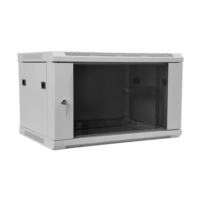 Шкаф телекоммуникационный SNR SNR-TWC-6-SF-R-G, настенный 6U, 600×450×370 мм, IP20