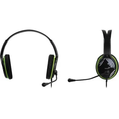 Гарнитура Genius HS-400A, проводная, 2×Mini-jack 3.5 мм, 40 мм, чёрная