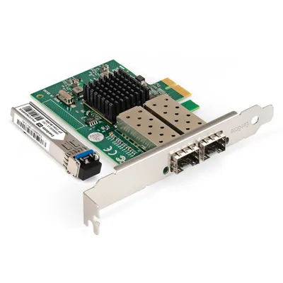 Комплект: Сетевой адаптер SFP ExeGate EXE-82576-F2 + Трансивер Single-Mode до 20км ExeGate EXT-1G-SM1310-LC2-20KM (EX296229RUS: PCI-E x1 v2.0, порты 2x SFP (10/100/1000Mb/s), Gigabit Server NIC Intel Chipset 82576-F2 + EX298328RUS: Tx:1310/Rx:1310 нм, до 20 км, разъем Duplex LC)
