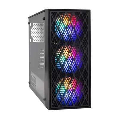 Корпус ExeGate EX296075RUS, Midi-Tower, ATX, БП 800Вт, 3×120мм RGB, стекло