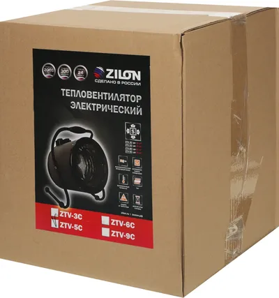 Тепловая пушка Zilon ZTV-5C, 4500 Вт, 380 В, IP20, металл